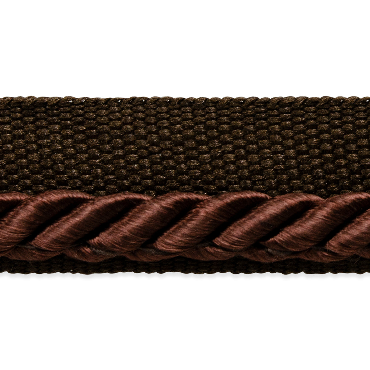 Ebony 1/8" Twisted Lip Cord Trim (Sold by the Yard) Chocolate 1/8" Cords & Lip Cords