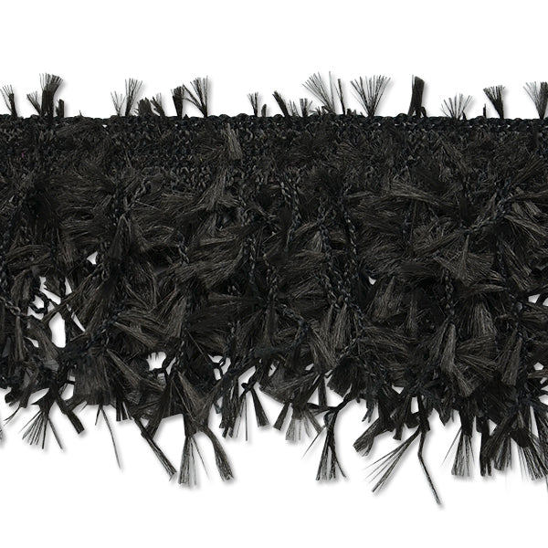 Jenny Hairy Gimp Fringe Trim (Sold by the Yard) Black Eyelash, Hairy Gimp, Fiber Trims & Fringes