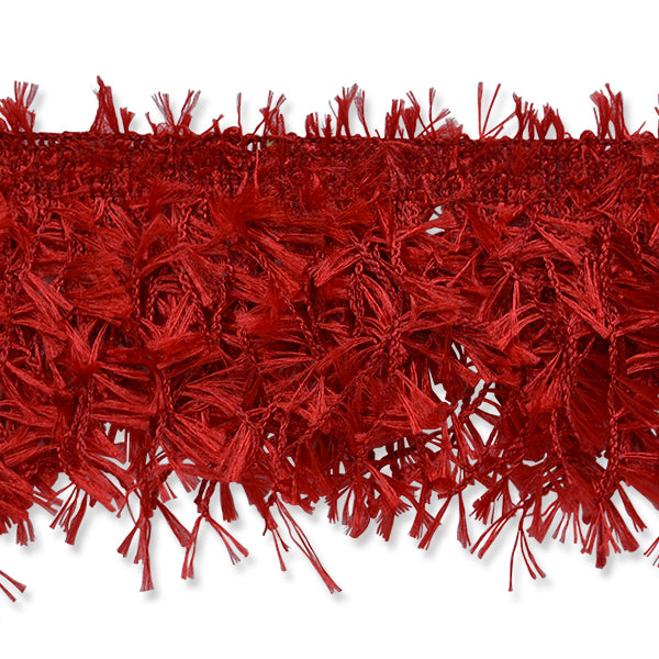 Jenny Hairy Gimp Fringe Trim (Sold by the Yard) Red Eyelash, Hairy Gimp, Fiber Trims & Fringes