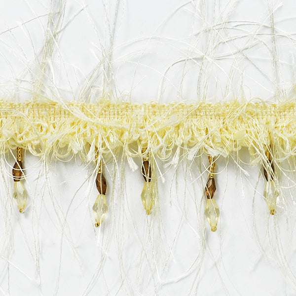 Pippy Beaded Eyelash Fringe Trim (Sold by the Yard) Ivory Trims & Fringes
