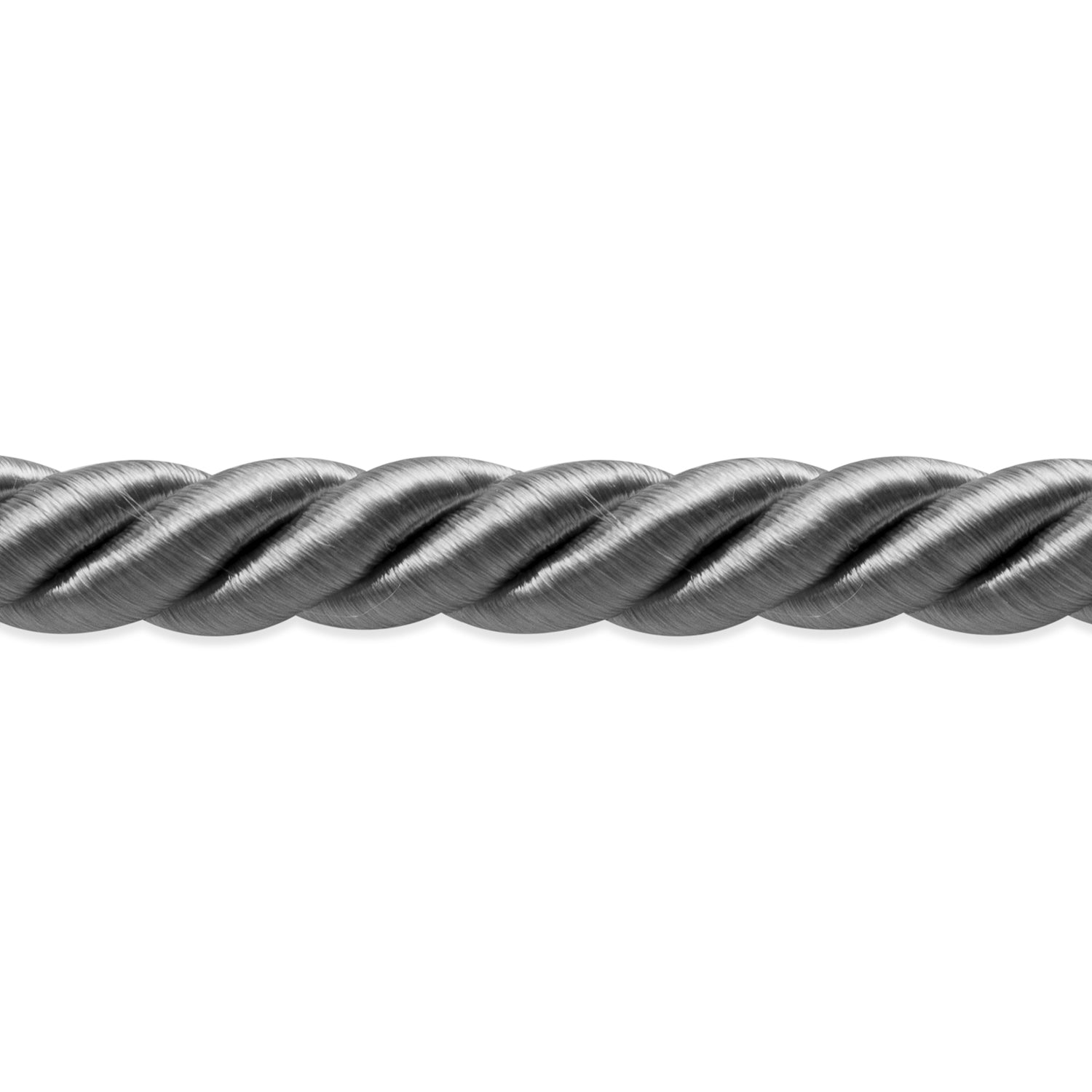 Rebekah 1/4" Twisted Cord Trim (Sold by the Yard) Gray 1/4" Cords & Lip Cords