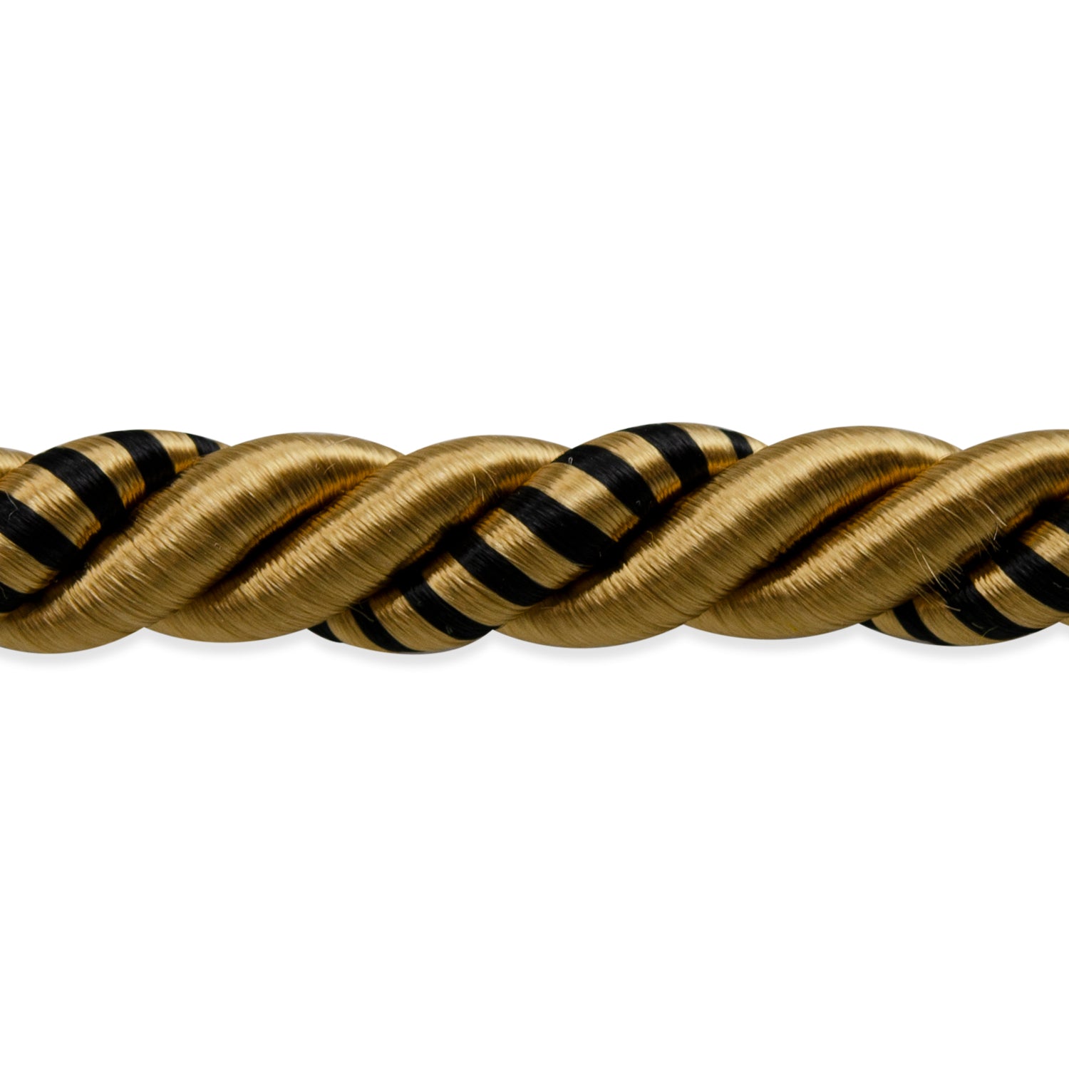 Savannah 3/8" Twisted Cord Trim (Sold by the Yard) Gold Black 3/8" Cords & Lip Cords