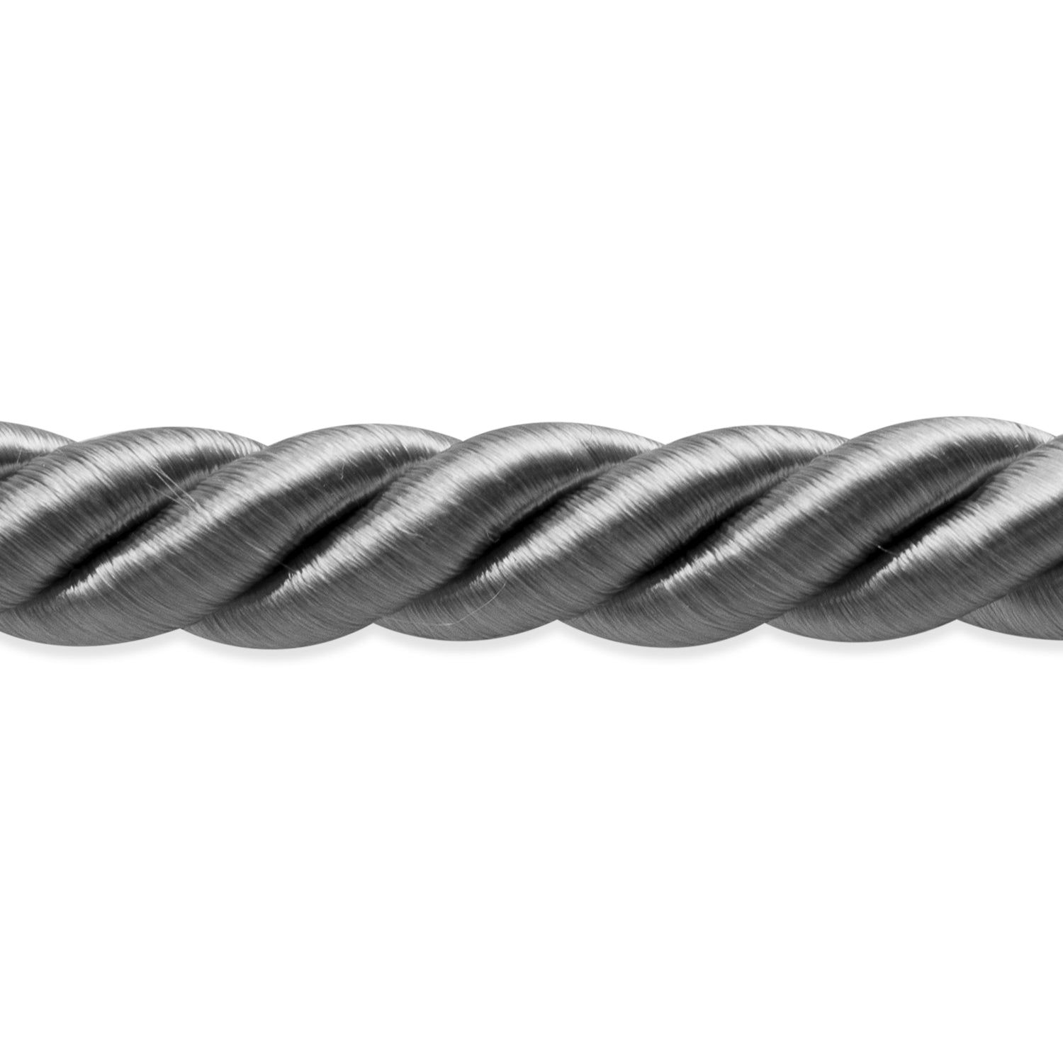 Savannah 3/8" Twisted Cord Trim (Sold by the Yard) Gray 3/8" Cords & Lip Cords