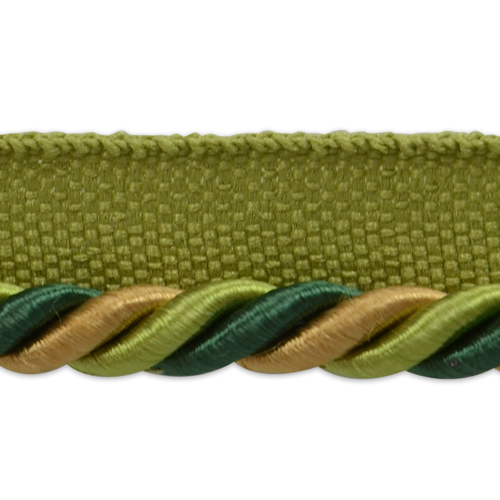 1/4" Multi Colored Twisted Lip Cord Trim Hunter Green Multi 1/4" Cords & Lip Cords
