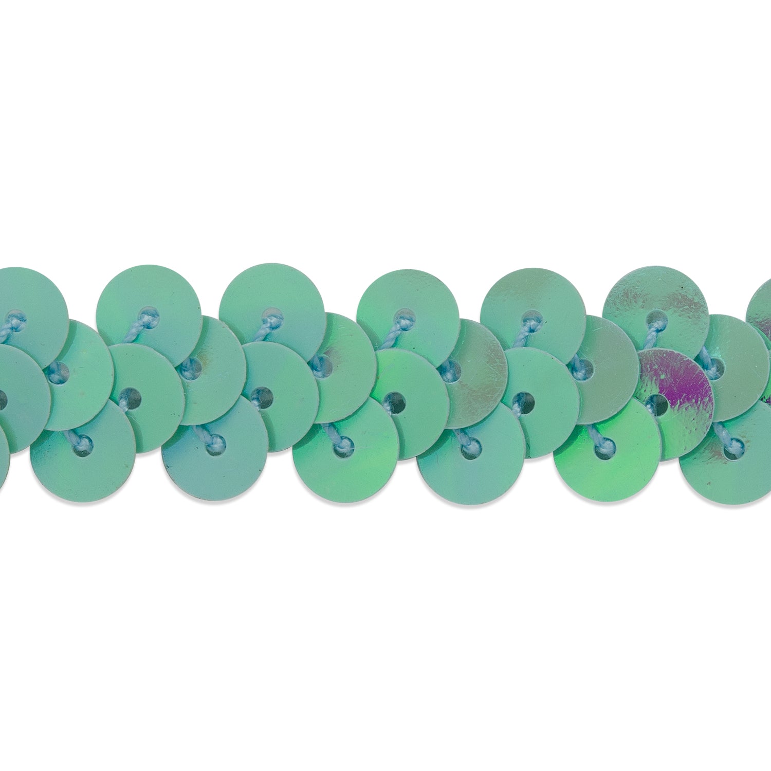 1 Row 3/8" Metallic Stretch Sequin Trim (Sold by the Yard) Blue Holiday Trims