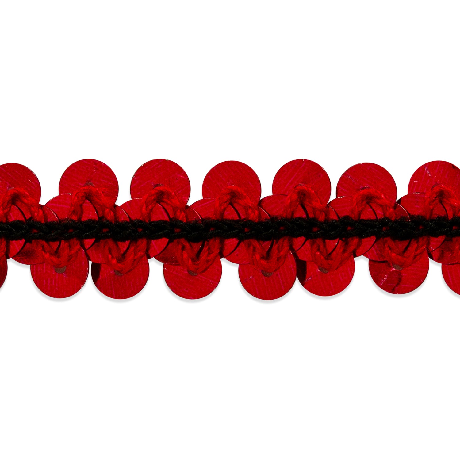 1 Row 3/8" Metallic Stretch Sequin Trim (Sold by the Yard) Holiday Trims