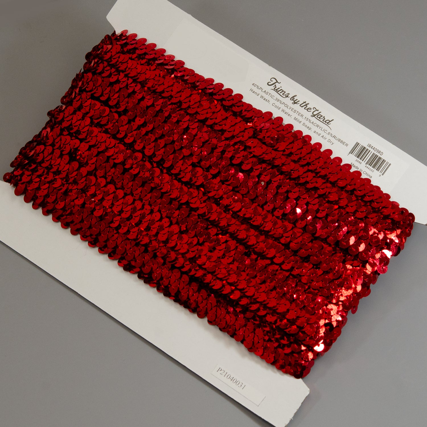 1 Row 3/8" Metallic Stretch Sequin Trim (Sold by the Yard) Holiday Trims