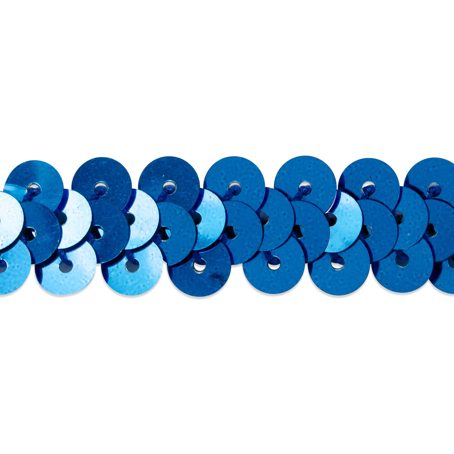1 Row 3/8" Metallic Stretch Sequin Trim (Sold by the Yard) Royal Blue Holiday Trims