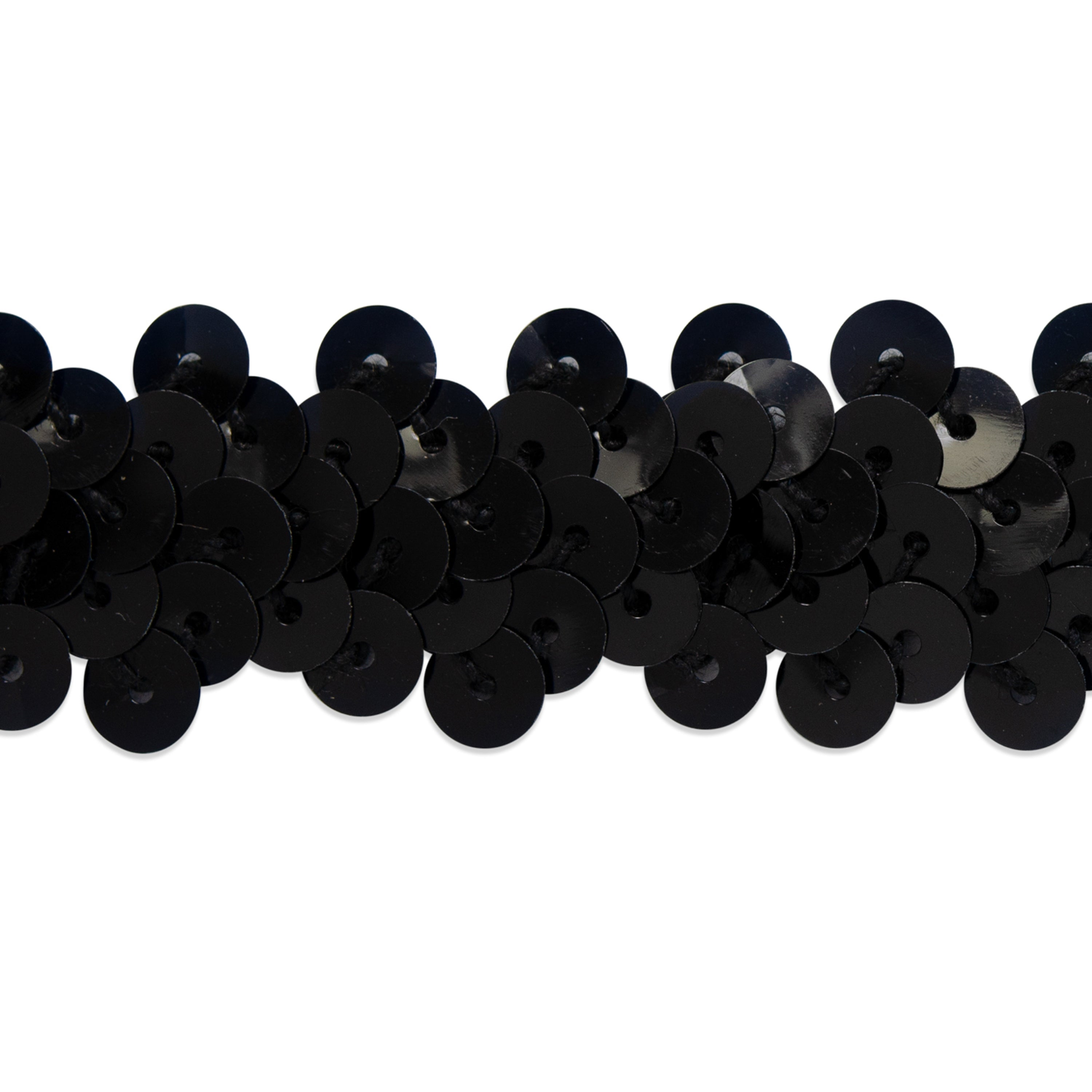 2 Row Metallic Stretch Sequin Trim (7/8") (Sold by the Yard) Trims & Fringes