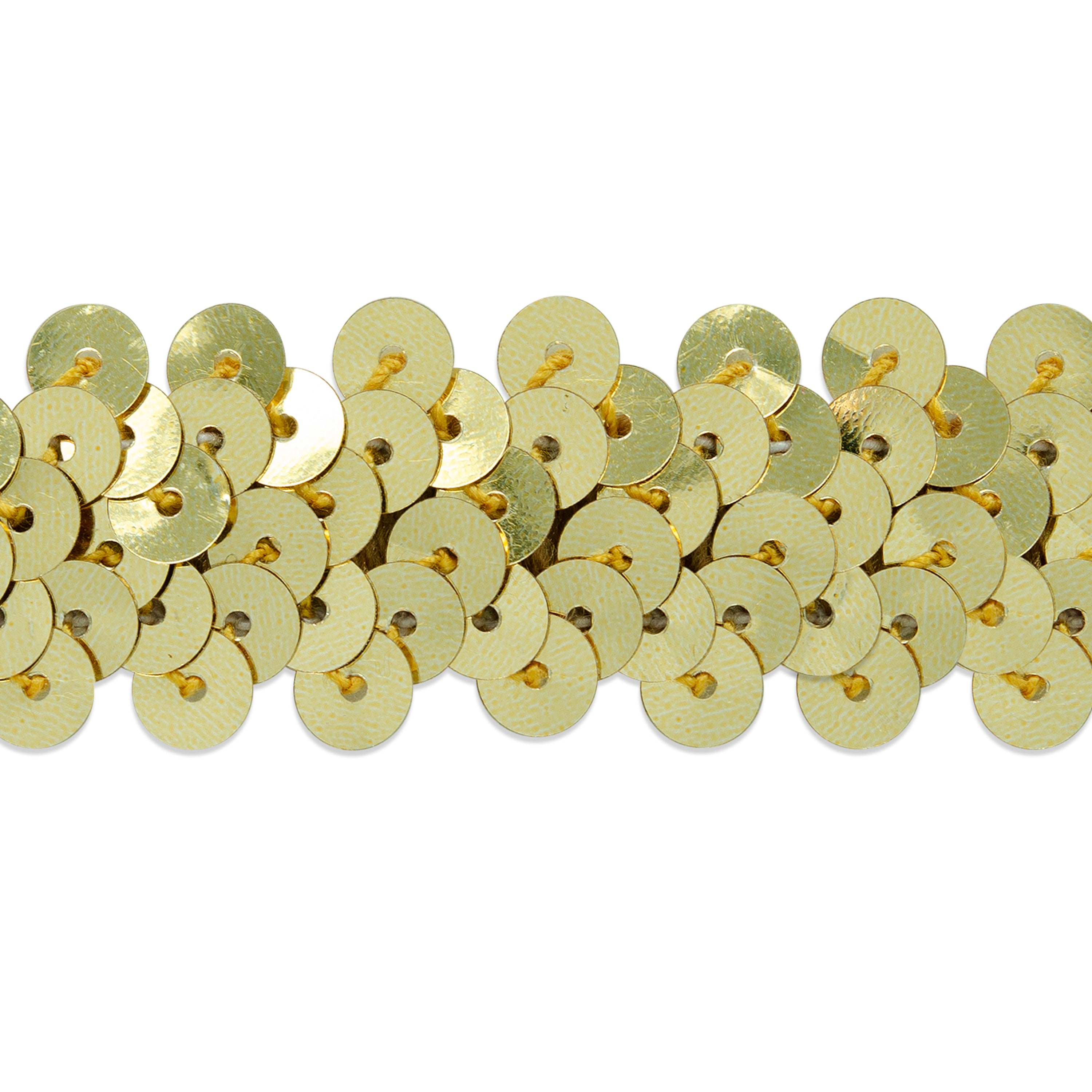 2 Row Metallic Stretch Sequin Trim (7/8") (Sold by the Yard) Trims & Fringes