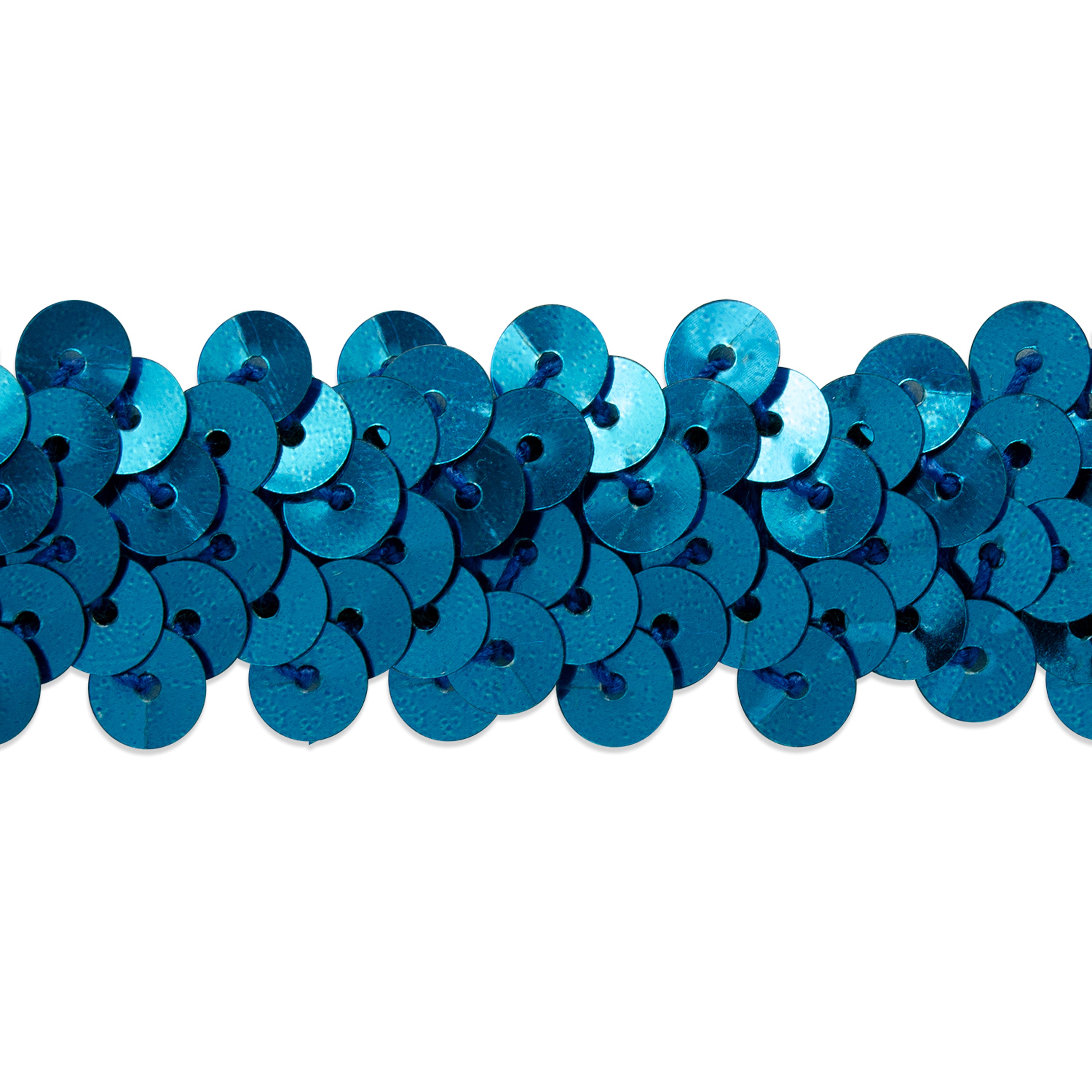 2 Row Metallic Stretch Sequin Trim (7/8") (Sold by the Yard) Trims & Fringes