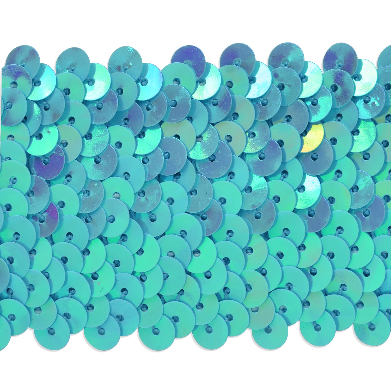 5 Row 1 3/4" Metallic Stretch Sequin Trim (Sold by the Yard) Blue Holiday Trims