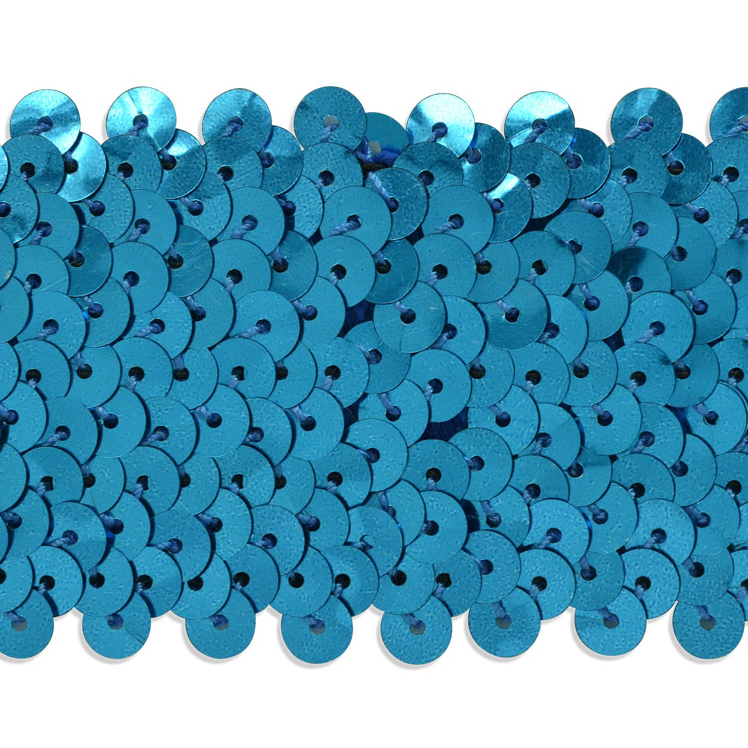 5 Row 1 3/4" Metallic Stretch Sequin Trim (Sold by the Yard) Royal Blue Holiday Trims