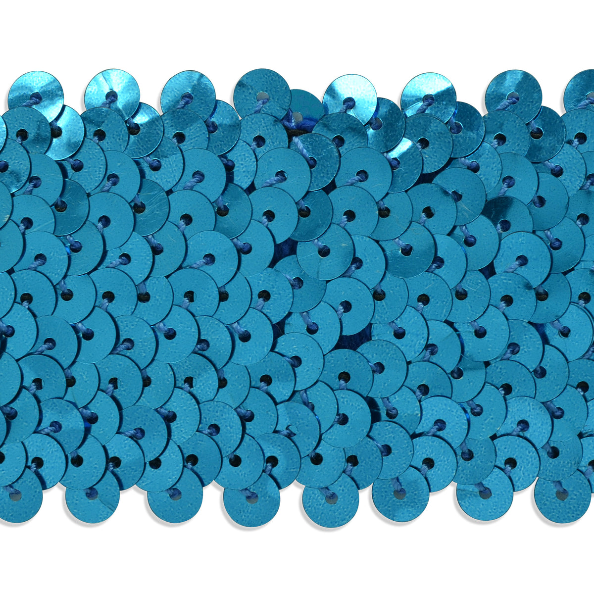 5 Row 1 3/4" Metallic Stretch Sequin Trim (Sold by the Yard) Royal Blue Holiday Trims