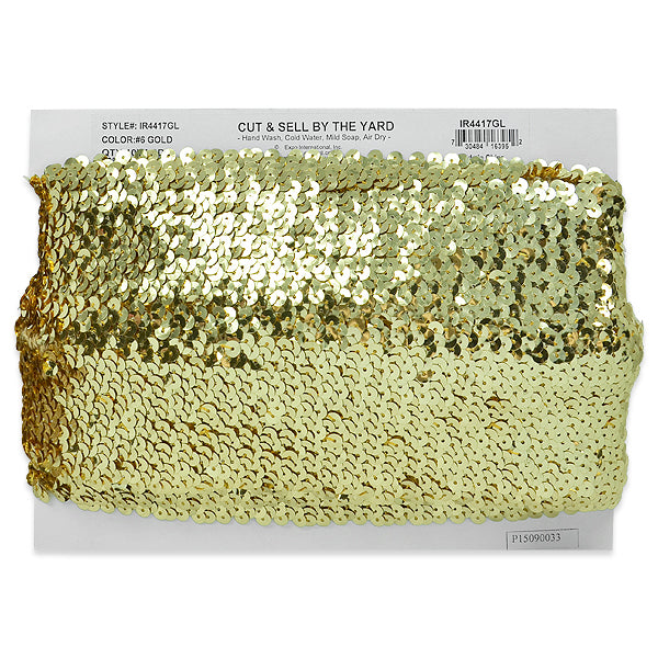 8 Row Sequin Stretch (Sold by the Yard) Sequin Trims & Fringes
