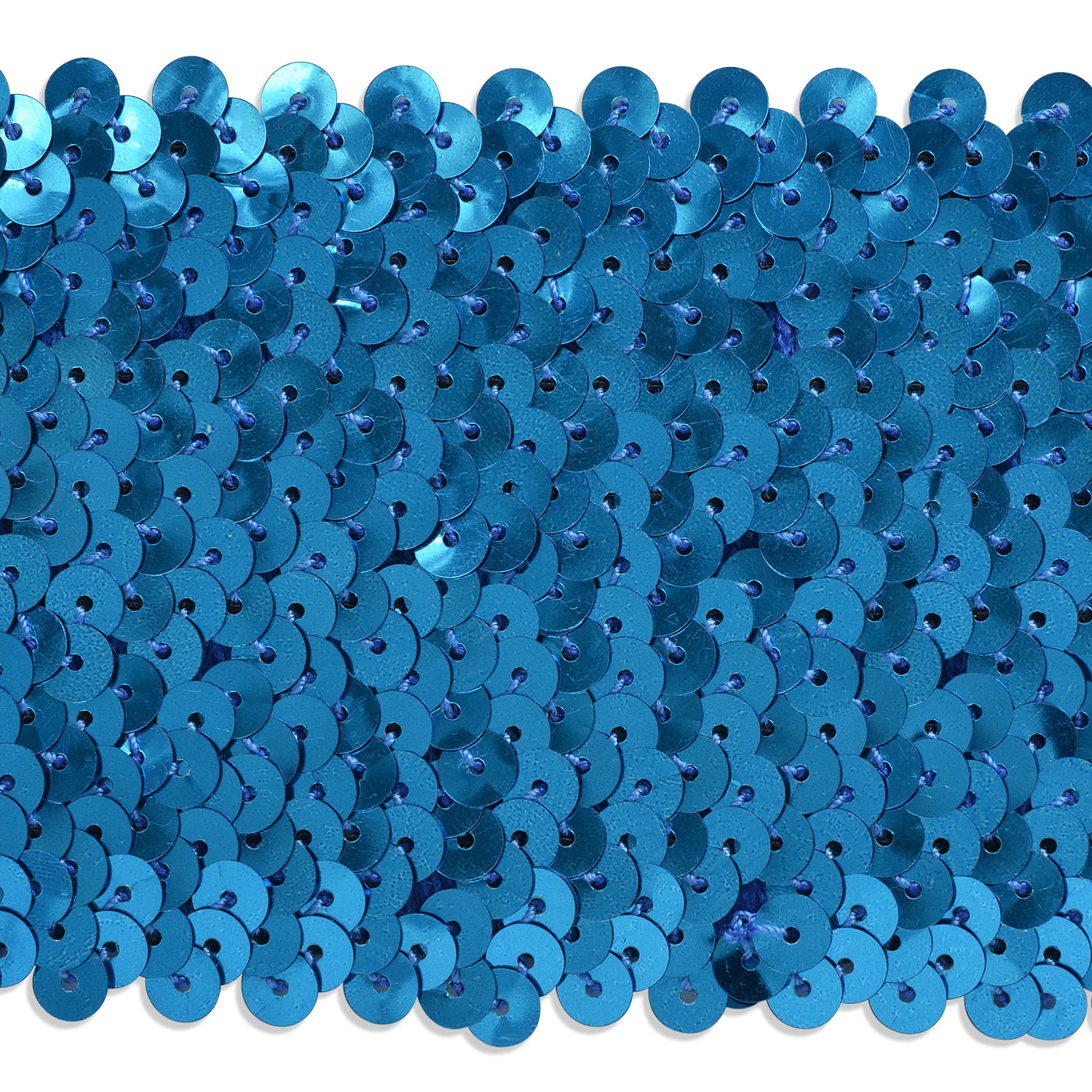 8 Row Sequin Stretch (Sold by the Yard) Royal Blue Sequin Trims & Fringes