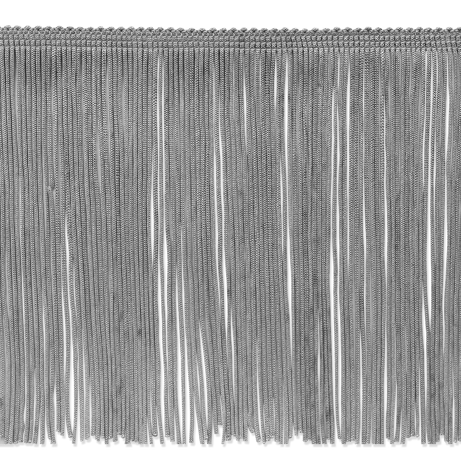 6" Chainette Fringe Trim (Sold by the Yard) Gray 6" Chainette Fringe