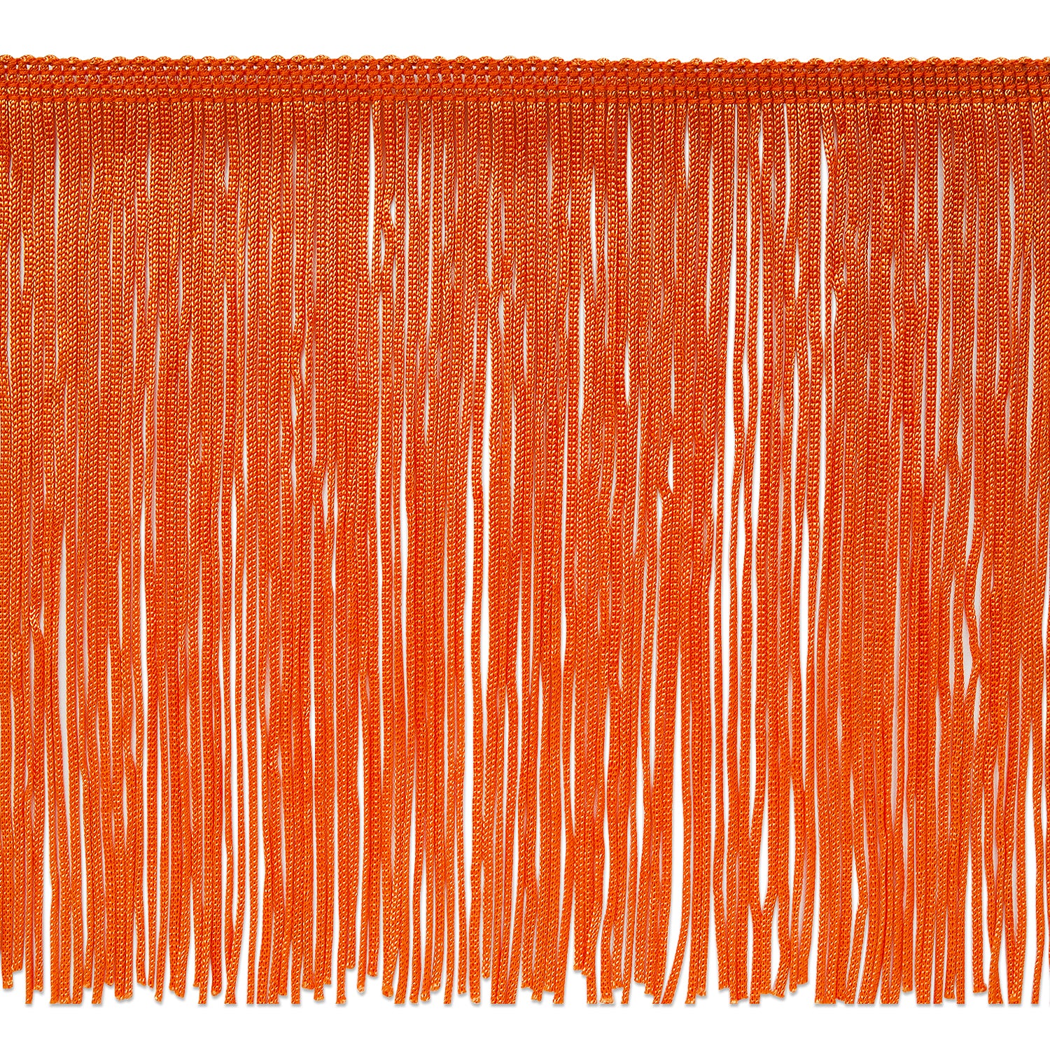 6" Chainette Fringe Trim (Sold by the Yard) Orange 6" Chainette Fringe
