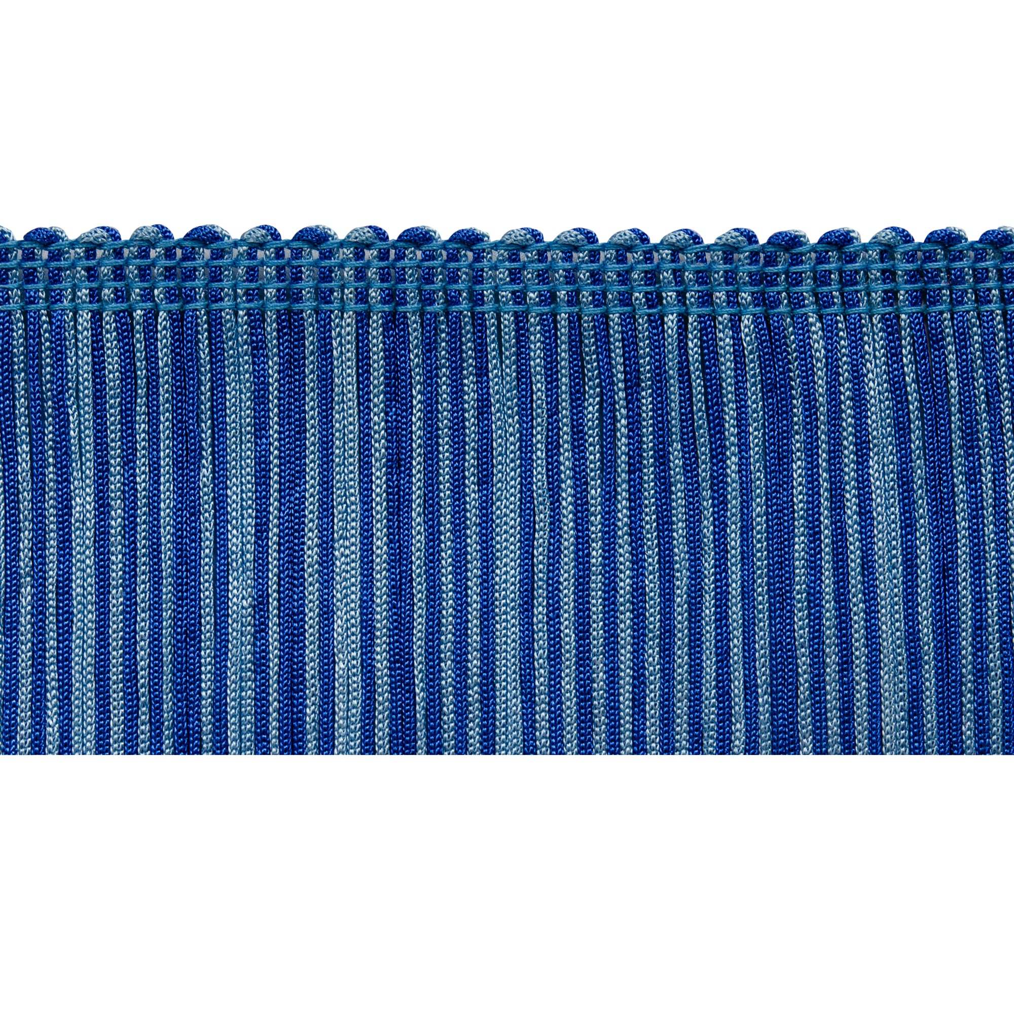 2" Multicolor Chainette Fringe Trim (Sold by the Yard) Blue Multi Chainette Fringe