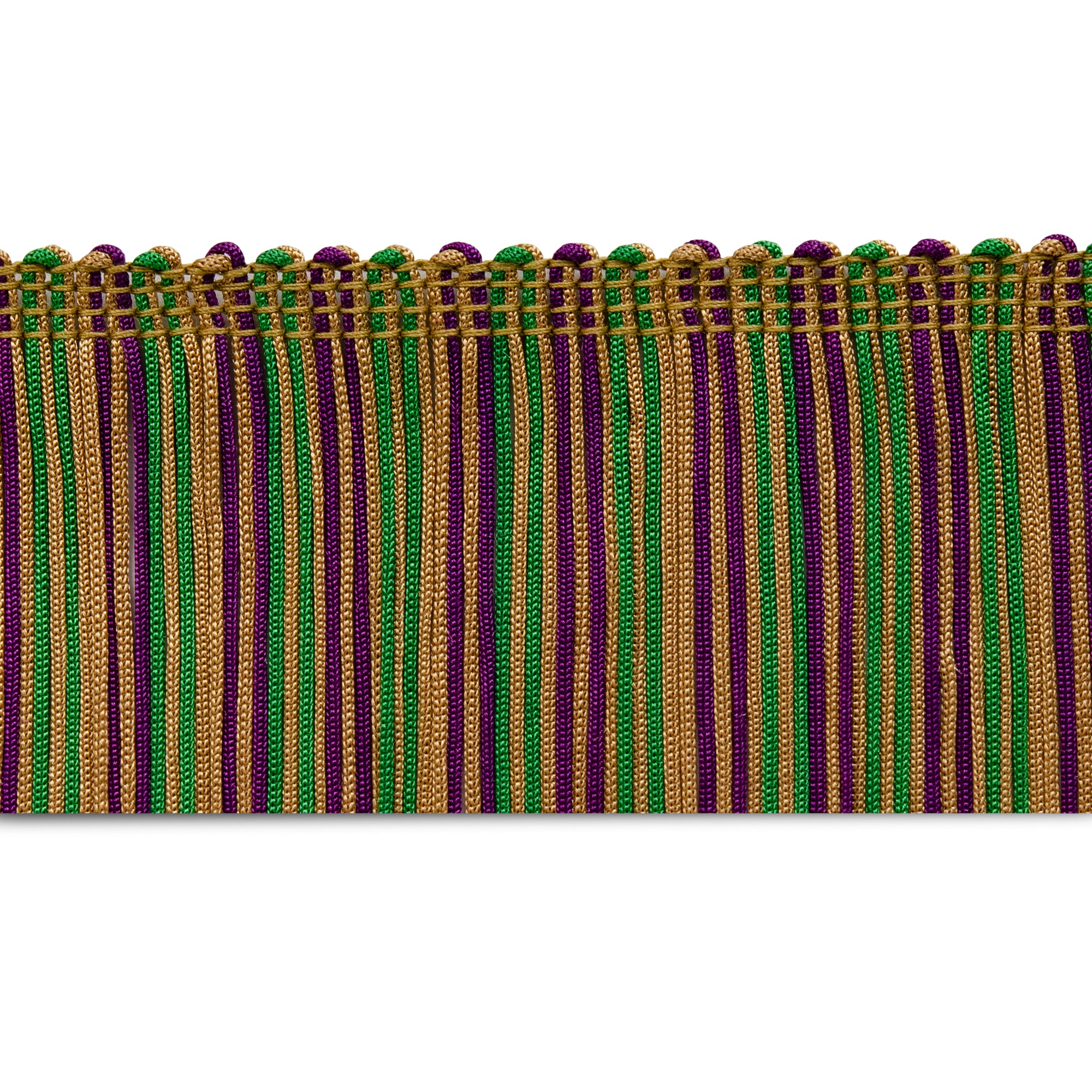 2" Multicolor Chainette Fringe Trim (Sold by the Yard) Mardi Gras Chainette Fringe