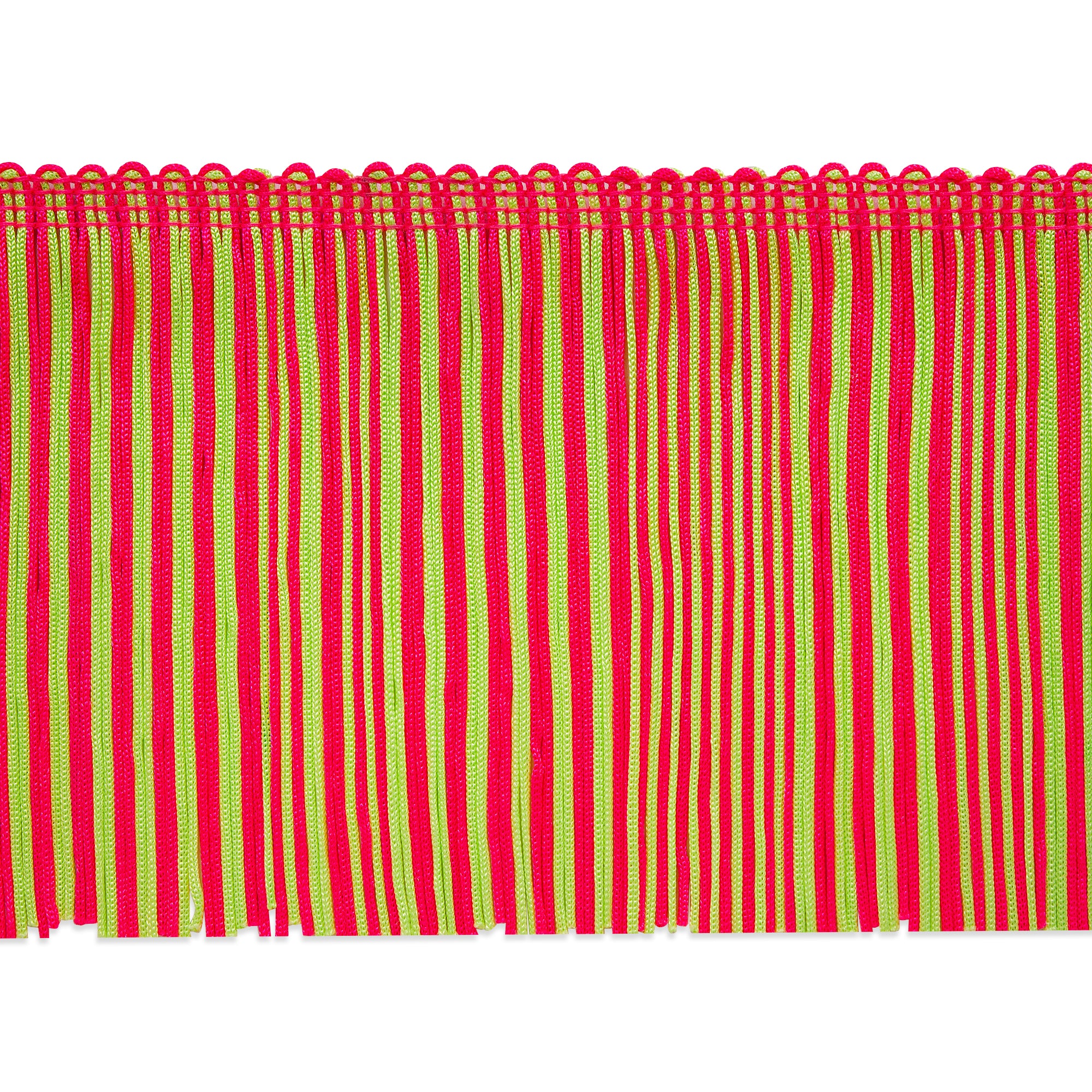 4" Multicolor Chainette Fringe Trim (Sold by the Yard) Fuchsia Multi 4" Chainette Fringe