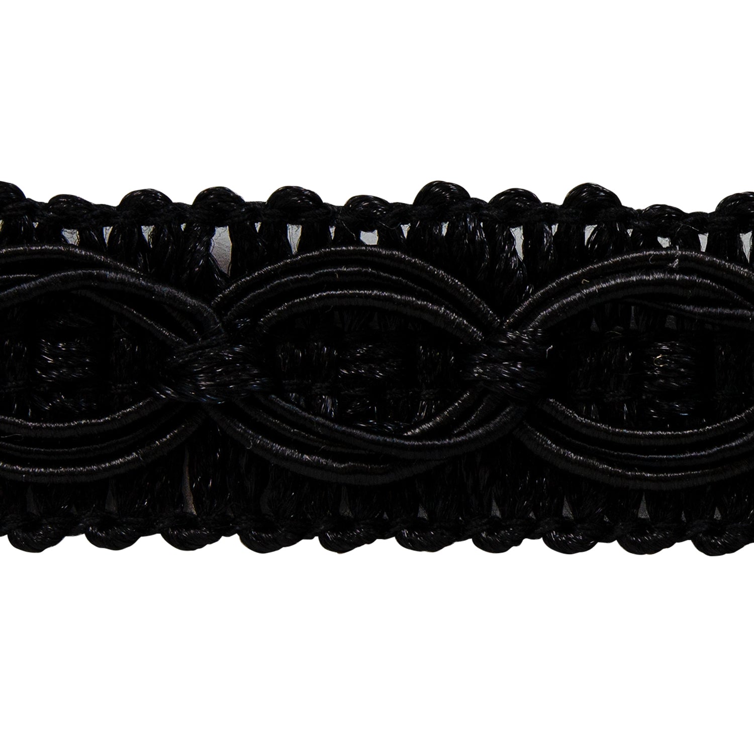 Collette Woven Braid Circle Trim (Sold by the Yard) Brush & Loop Fringe