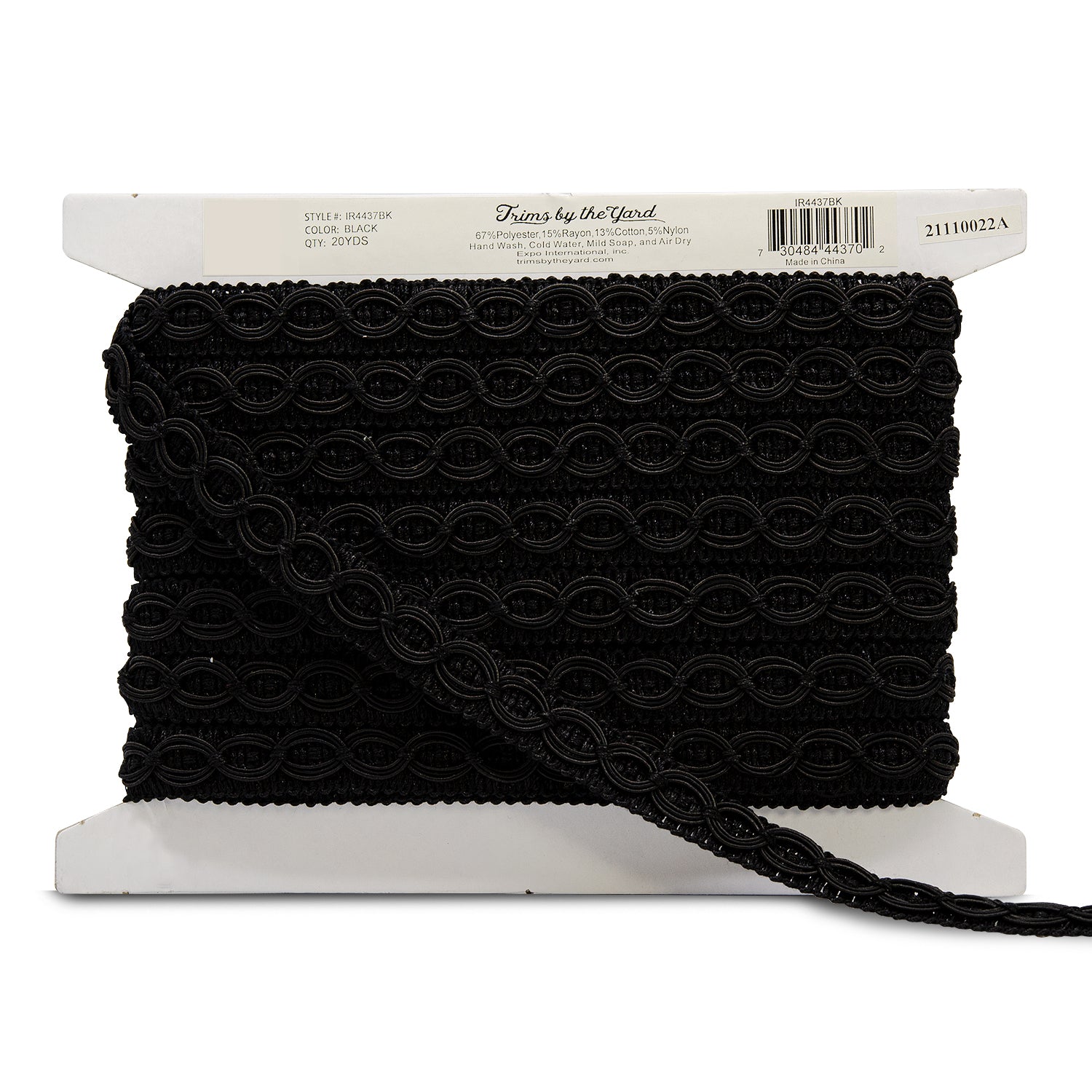 Collette Woven Braid Circle Trim (Sold by the Yard) Brush & Loop Fringe
