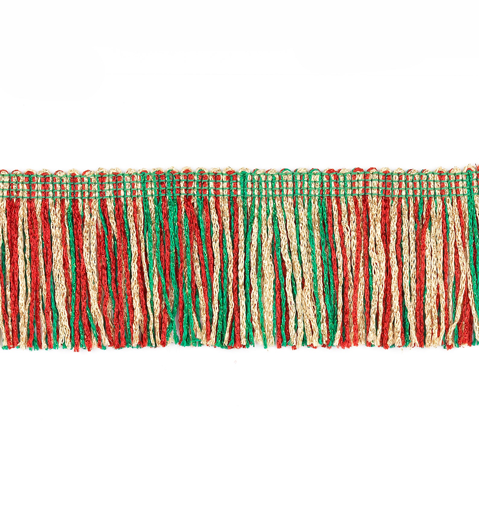 2" Glitter Chainette Fringe Trim (Sold by the Yard) Christmas Multi Chainette Fringe