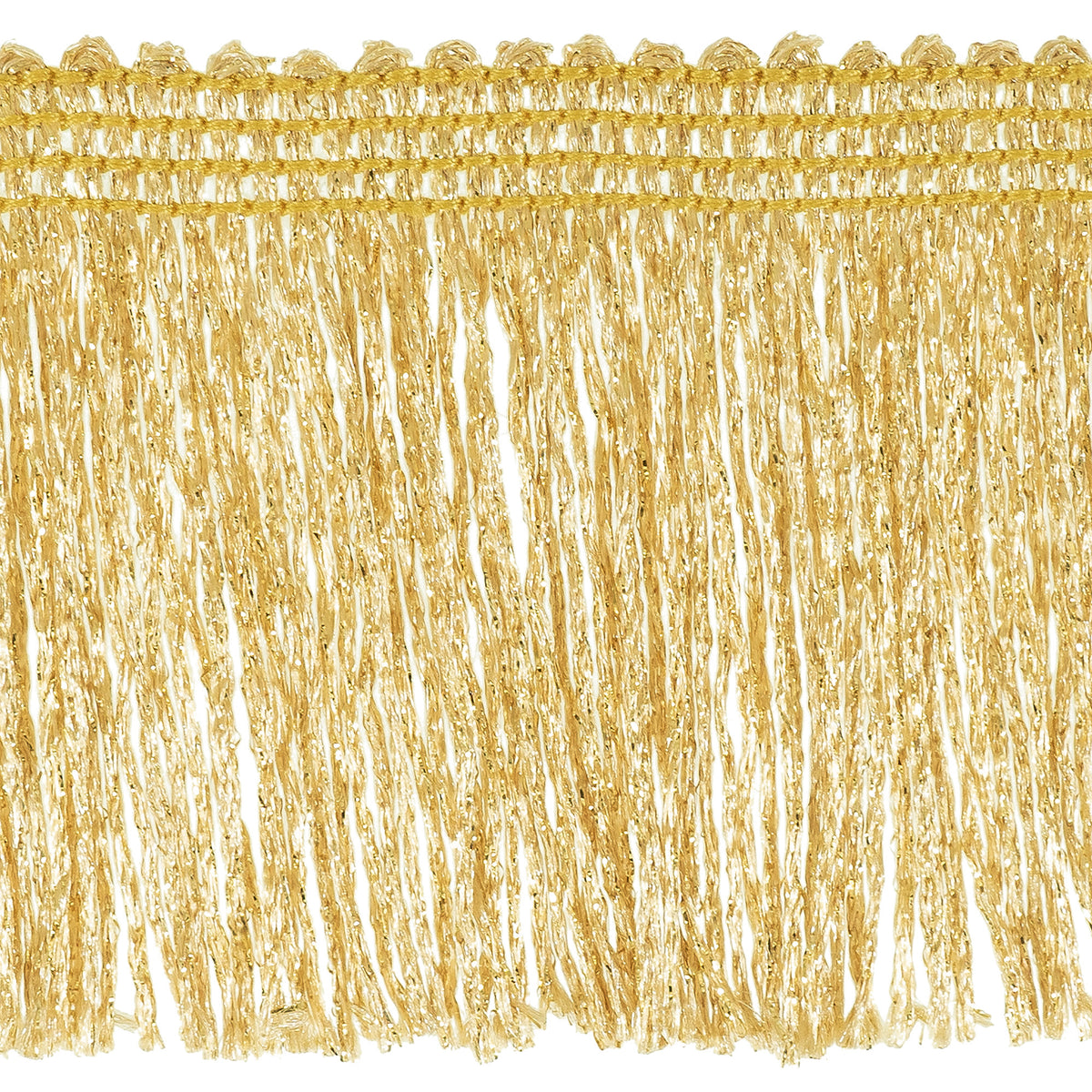 2" Glitter Chainette Fringe Trim (Sold by the Yard) Metallic Gold Chainette Fringe