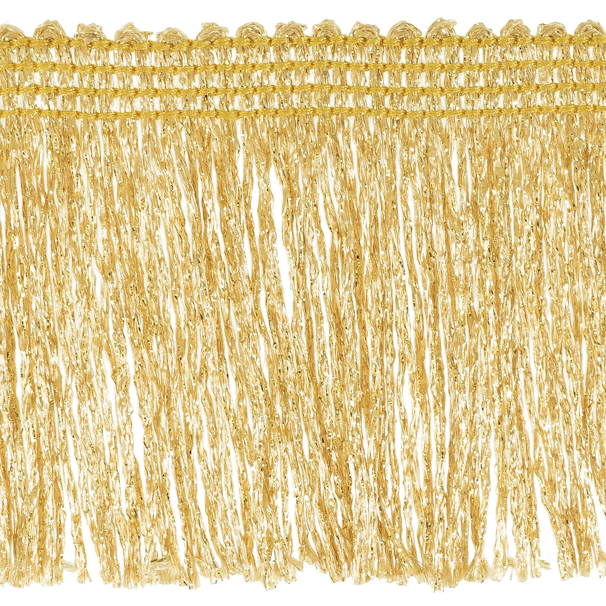 2" Glitter Chainette Fringe Trim (Sold by the Yard) Metallic Gold Chainette Fringe