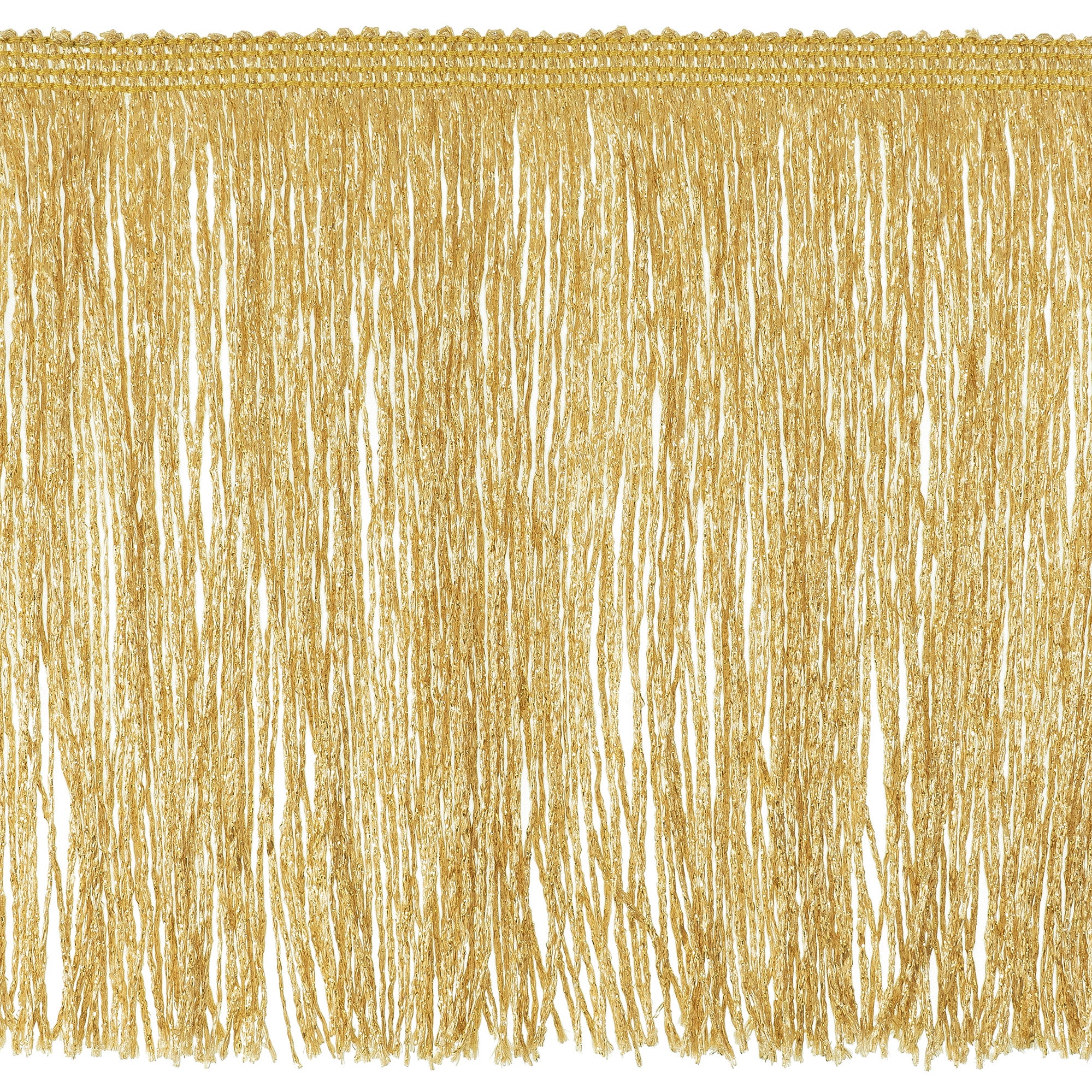 4" Glitter Chainette Fringe Trim (Sold by the Yard) Metallic Gold Chainette Fringe
