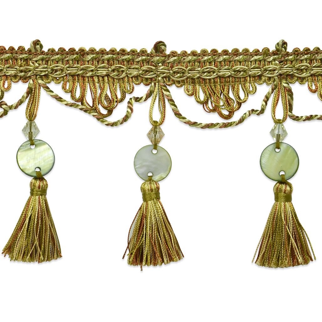 Emma Collection Tassel Trim (Sold by the Yard) Sage Multi Trims & Fringes