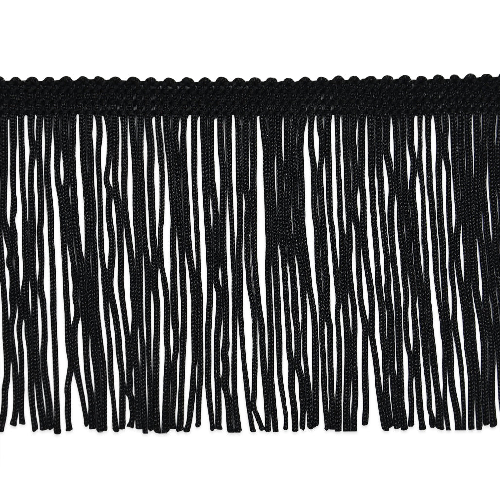 3" Chainette Fringe Trim (Sold by the Yard) Black Feather & Fur Trims