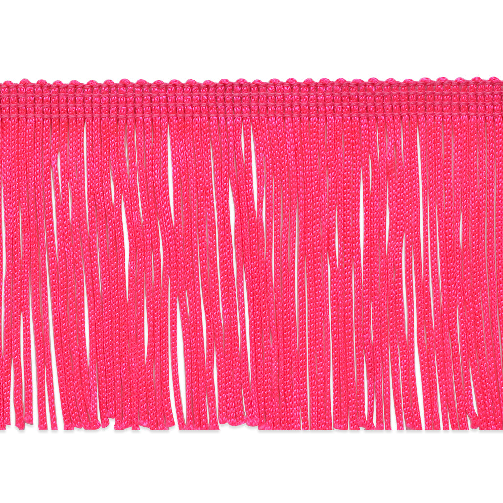 3" Chainette Fringe Trim (Sold by the Yard) Neon Pink Feather & Fur Trims
