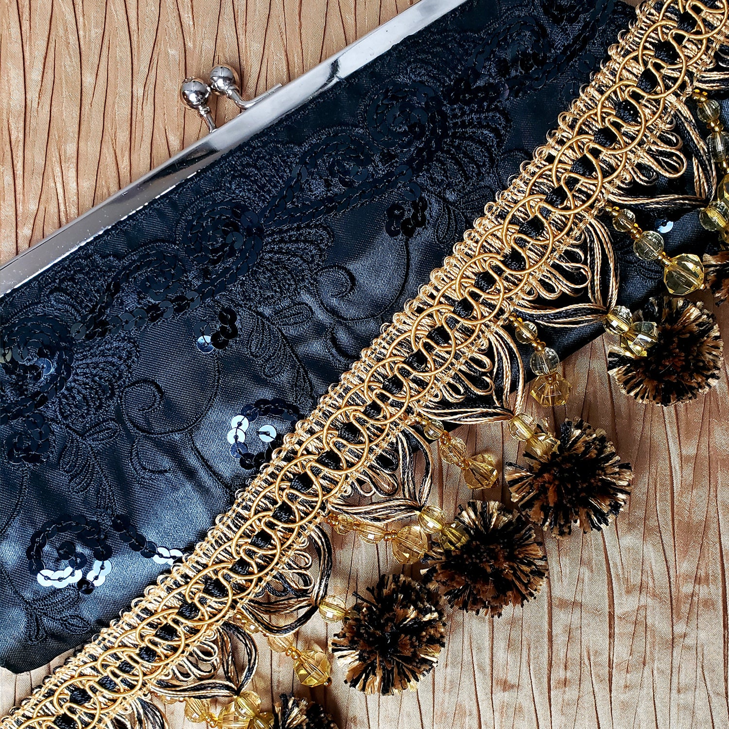 Zoe Ball & Bead Tassel Fringe (Sold by the Yard) Trims & Fringes