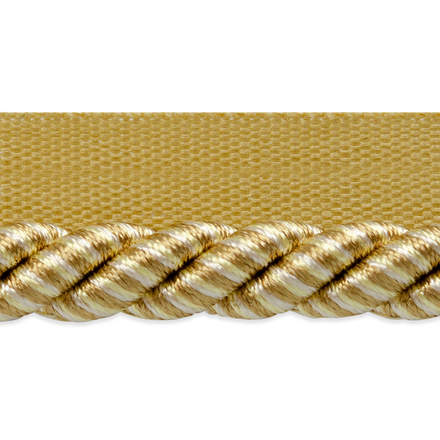 Leona 3/8" Twisted Lip Cord Trim (Sold by the Yard) Beige Gold 3/8" Cords & Lip Cords