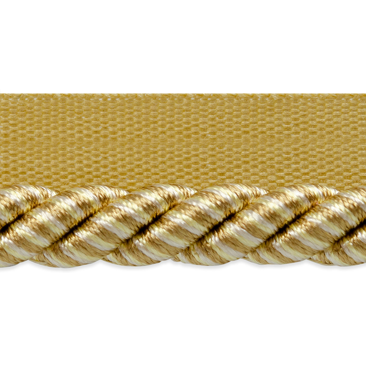Leona 3/8" Twisted Lip Cord Trim (Sold by the Yard) Beige Gold 3/8" Cords & Lip Cords