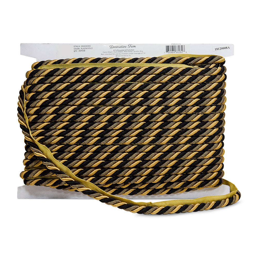Leona 3/8" Twisted Lip Cord Trim (Sold by the Yard) 3/8" Cords & Lip Cords