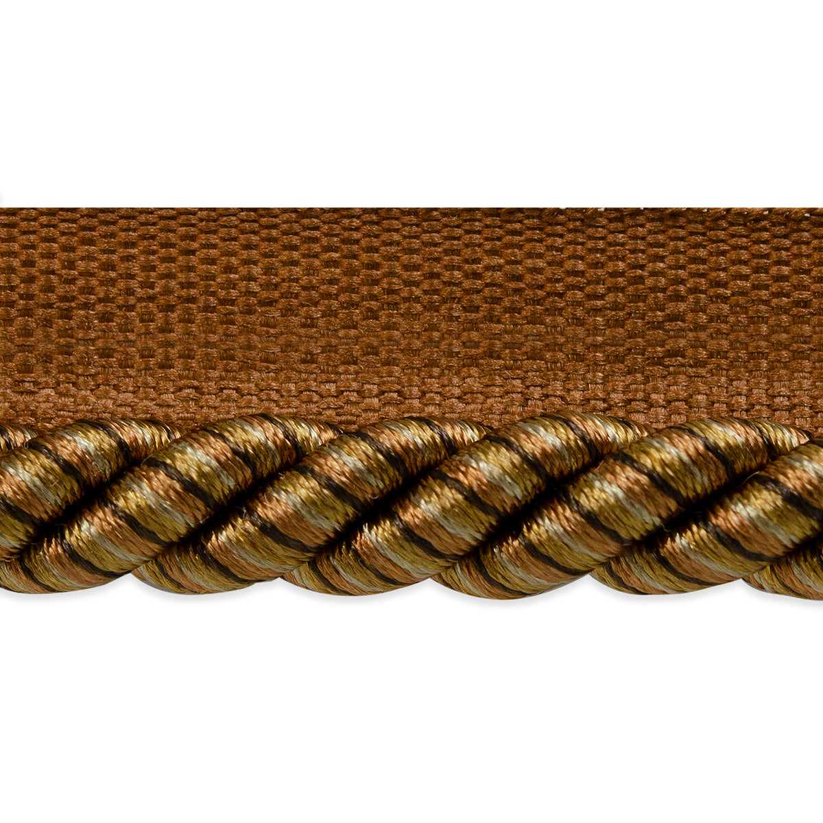 Leona 3/8" Twisted Lip Cord Trim (Sold by the Yard) Brown Cinnamon 3/8" Cords & Lip Cords