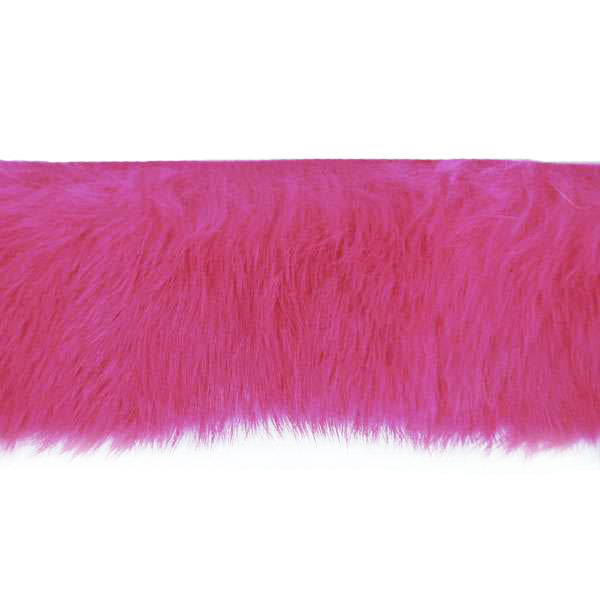 2 1/4" Rabbit Fur Trim (Sold by the Yard) Fuchsia Trims & Fringes