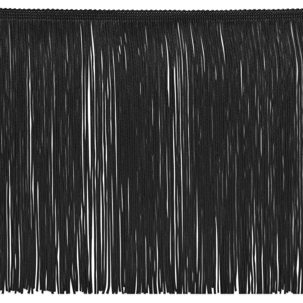 12" Chainette Fringe Trim (Sold by the Yard) Black 12" Chainette Fringe