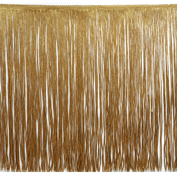 12" Chainette Fringe Trim (Sold by the Yard) Gold 12" Chainette Fringe