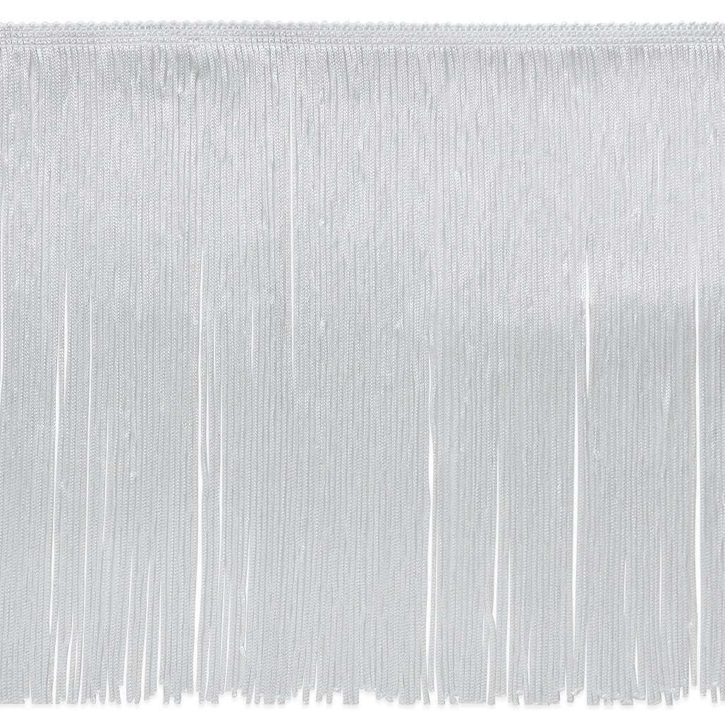 12" Chainette Fringe Trim (Sold by the Yard) White 12" Chainette Fringe