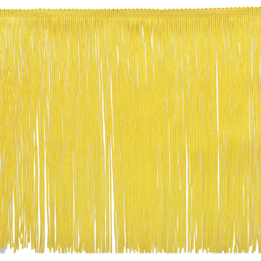 12" Chainette Fringe Trim (Sold by the Yard) Yellow 12" Chainette Fringe