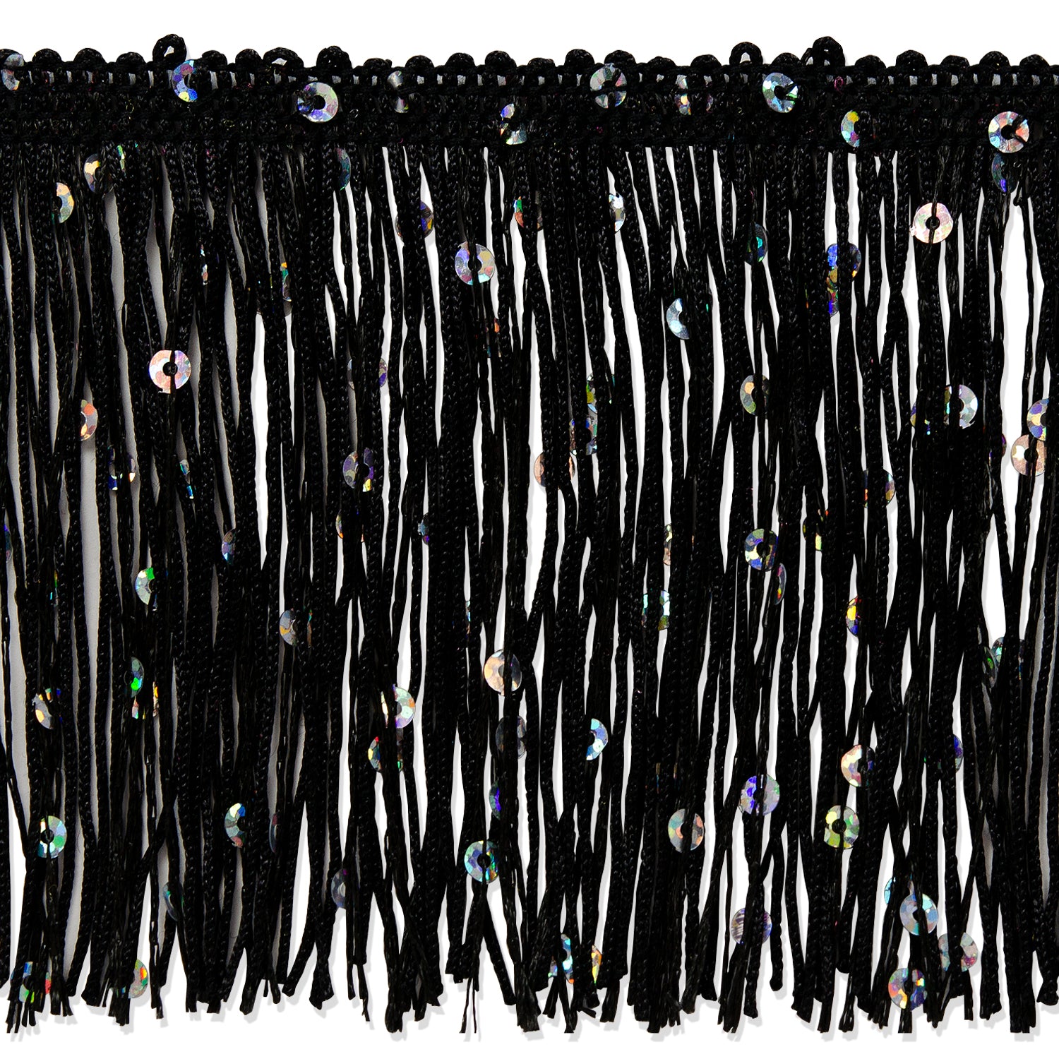 3" Starlight Hologram Sequin Chainette Fringe Trim (Sold by the Yard) Default Title Chainette Fringe