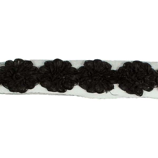 Ribbon Rose Organza Trim (Sold by the Yard) Trims & Fringes