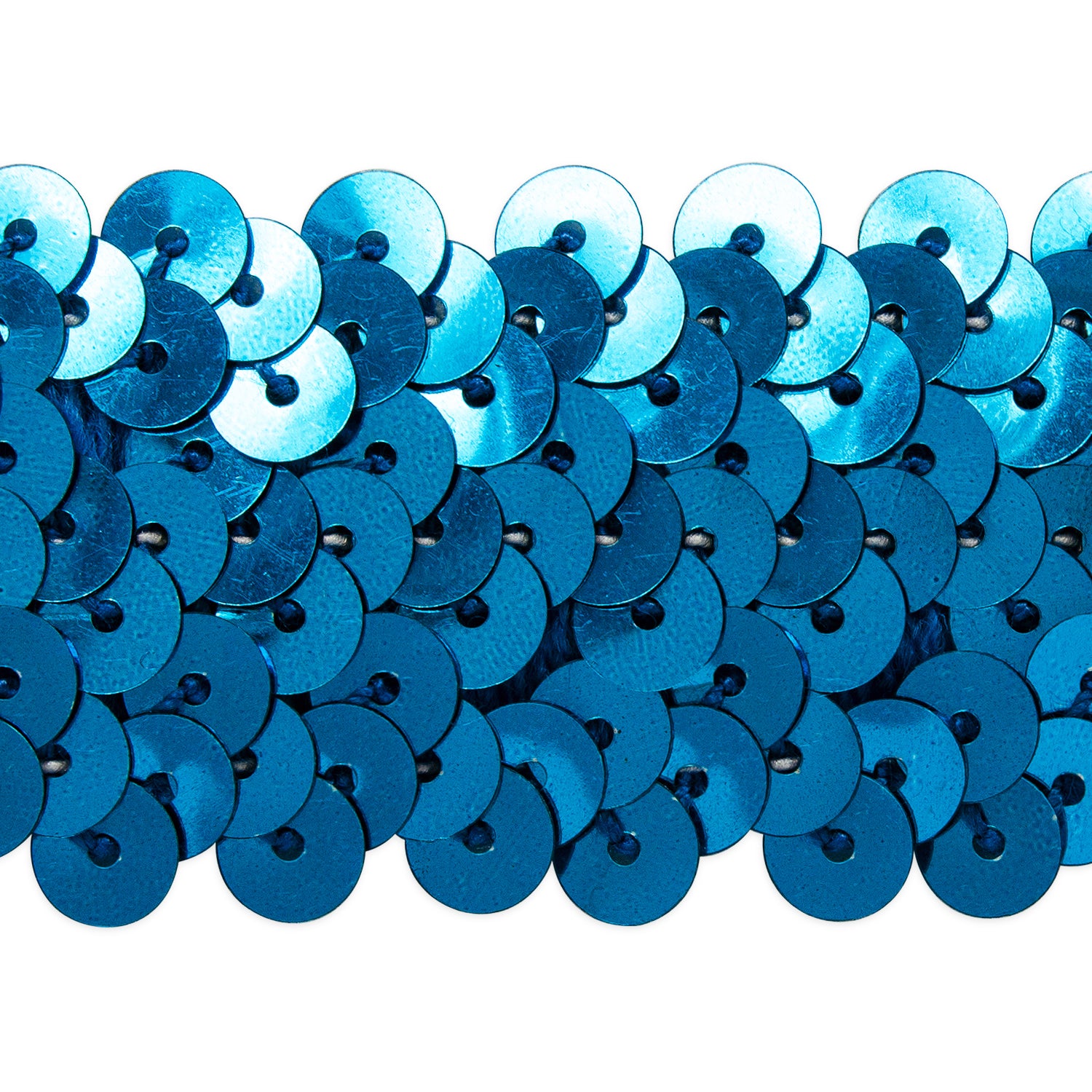 3 Row 1 1/4" Metallic Stretch Sequin Trim (Sold by the Yard) Royal Blue Trims & Fringes
