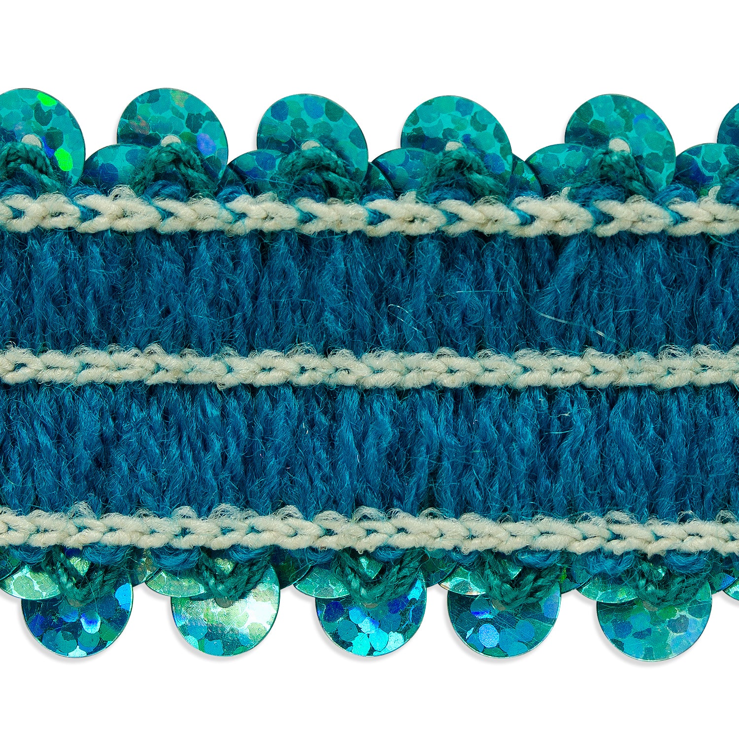3 Row Starlight Stretch Sequin Trim 1 1/4" (Sold by the Yard) Sequin Trims & Fringes