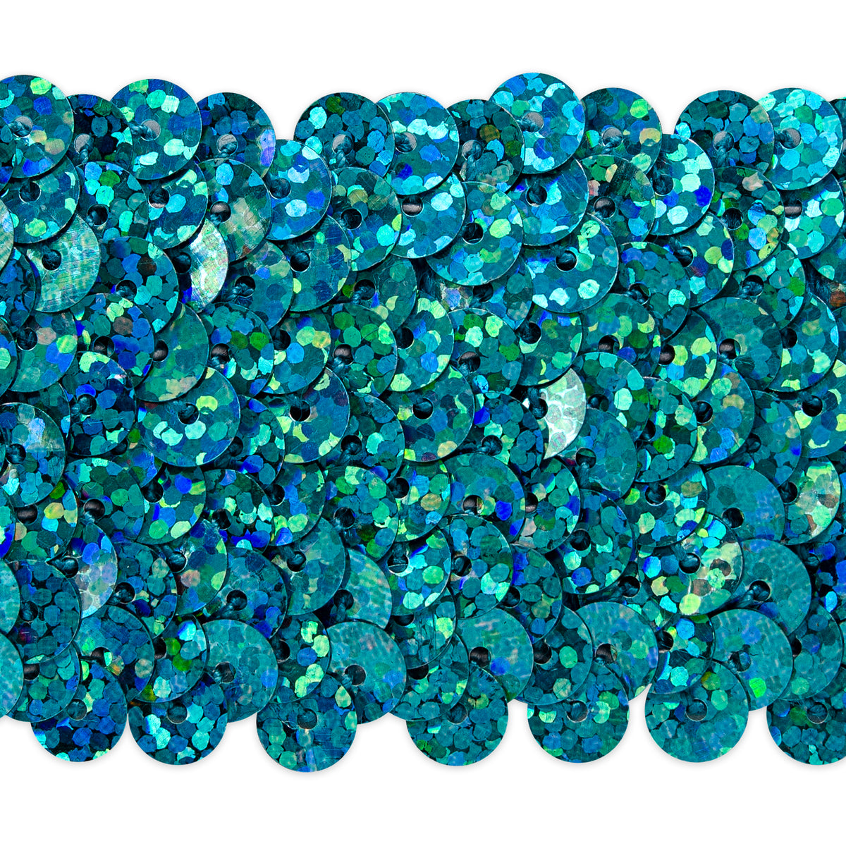 4 Row 1 1/2" Starlight Hologram Stretch Sequin Trim (Sold by the Yard) Sequin Trims & Fringes
