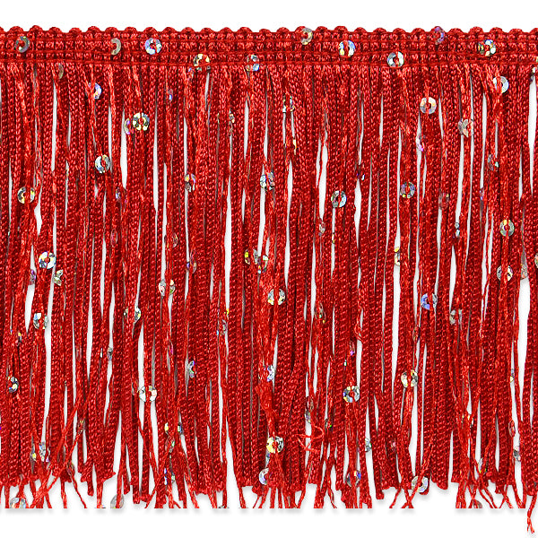 4" Starlight Hologram Sequin Chainette Fringe Trim (Sold by the Yard) Trims & Fringes
